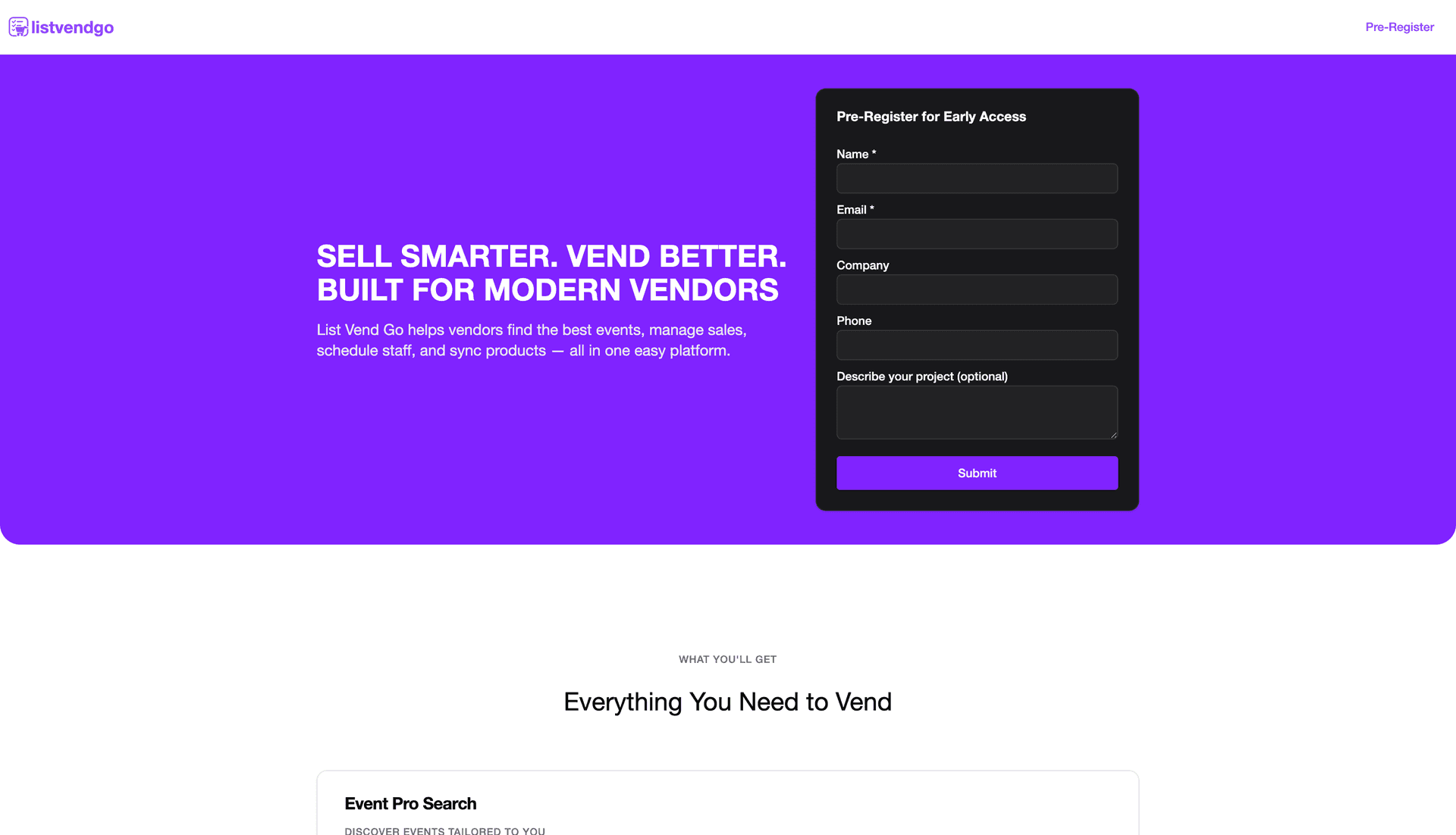 Interactive Event Map Screenshot